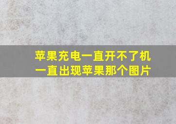 苹果充电一直开不了机 一直出现苹果那个图片